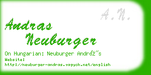 andras neuburger business card
